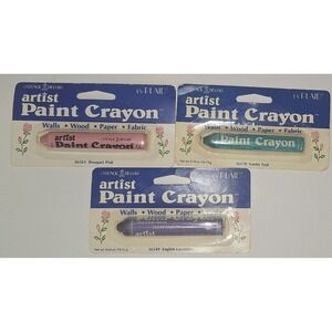 Lot 3 PAINT CRAYONs Stencil Decor Fade Resistant Oil Base Paint Sticks ARTIST